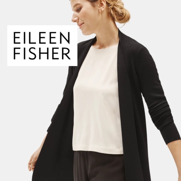Eileen Fisher Ultrafine Merino Cardigan  xtra long, PS, L1060 - Picture 1 of 6